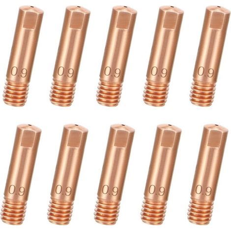 10 Stück MIG-Schweißdüsen, 0,9 mm Kontaktspitze 0,9 Schweißdüse für MIG/MAG-Schweißbrenner MB15 MIG/MAG AK15 (0,9 x 25 mm) (1/5)