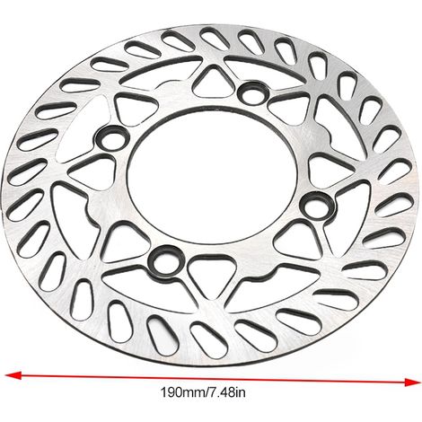 190-mm-Bremsscheiben (vorne und hinten) für 50-160 cm³ Motocross- und Pitbikes, SDG-Bremsscheiben, kompatibel mit 3-Loch-Felgen, hohe Leistung, langlebiger Stahl (1/5)