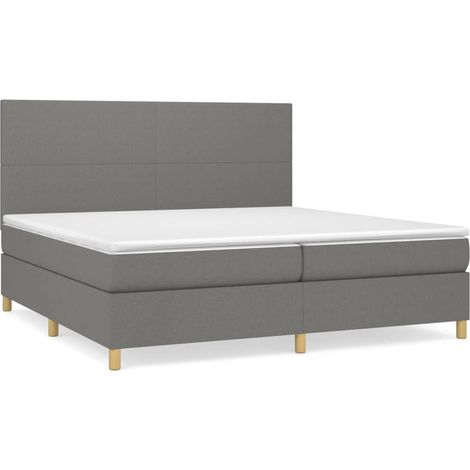 Maison Exclusive - Boxspringbett mit Matratze Dunkelgrau 200x200