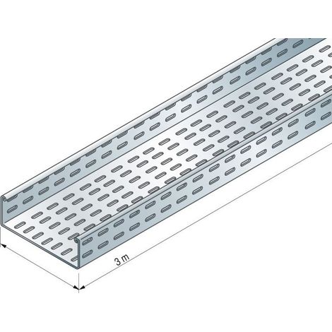 Chemin de câble 75x24mm – Acier galvanisé – Longueur 3m – Résistance aux déformations – Norme CEI 61537 – Niedax