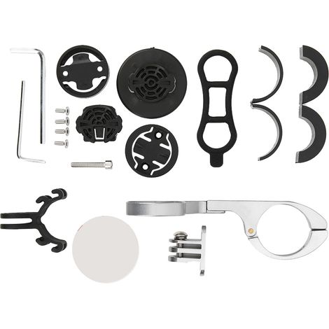 Support d'extension pour ordinateur de vélo en alliage d'aluminium - Monture rallonge grise pour compteur vélo (1/5)