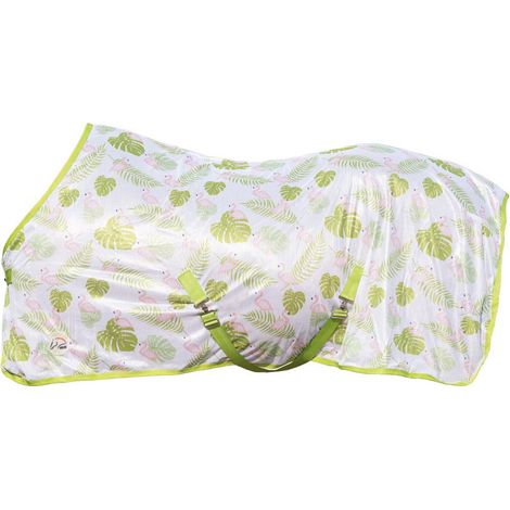 135 cm, Verde e Rosa: Funny Essentials Flamingo Blatt und Flamingo Muster Netzdecke (1/5)