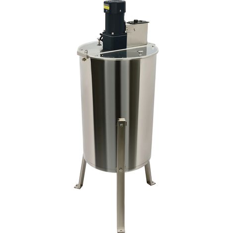 Elektrische Honigschleuder 140W Edelstahl Honigextractor 4 Rahmen Honig Extractor mit Acryl Deckel Elektro Tangentialschleuder für Honigindustrie, Geschäften