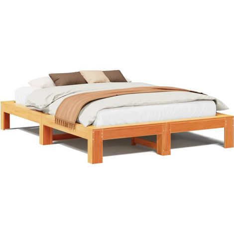 Maison Exclusive - Letto senza Materasso Marrone Cera 160x200 cm in Legno di Pino