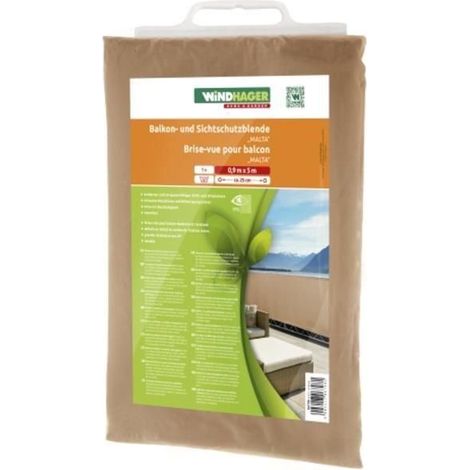 Windhager Balkonblende Malta 0,9 x 5 m, khaki (1/5)