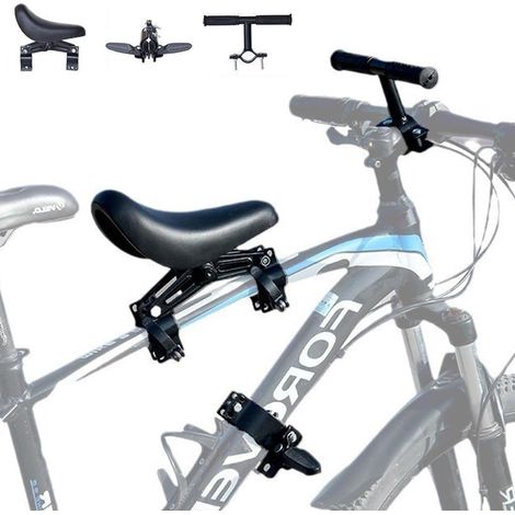 Siege Velo Enfant Avant，Sièges de vélo pour Enfants，Compatible avec Tous Les VéLos De Montagne Adultes Siège Avant de Vélo avec Guidon et Pédales pour Enfants de 2 à 6 Ans (jusqu'à 30 kg