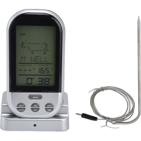 Termometro di Cottura Wireless con Timer e Allarme - Perfetto per il BARBECUE, la Cucina Pratica (1/5)