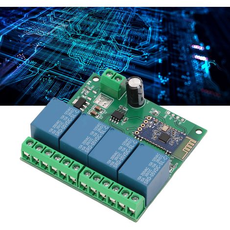 Module relais Bluetooth 4 canaux, interrupteur de commande à distance via application mobile pour maison connectée, 5 V CC (1/5)