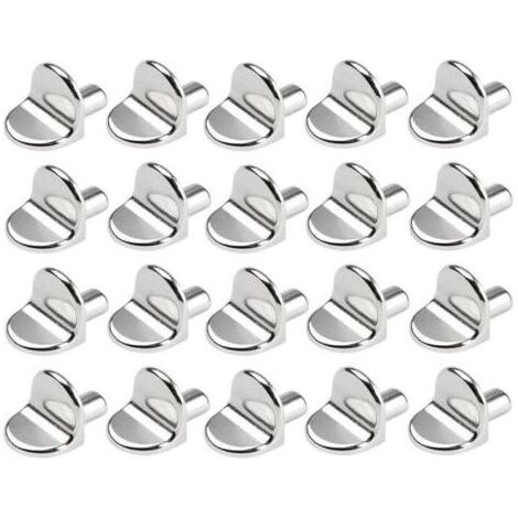 20Pièces 5mm Chevilles de Support d'Étagère,support etagere murale,Taquet Étagère en forme de L métal,pour Meuble Armoire Placard (1/5)