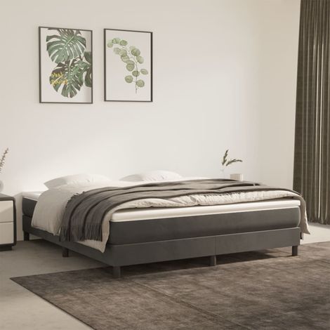 Boxspringbettgestell Dunkelgrau 180x200 cm Samt
