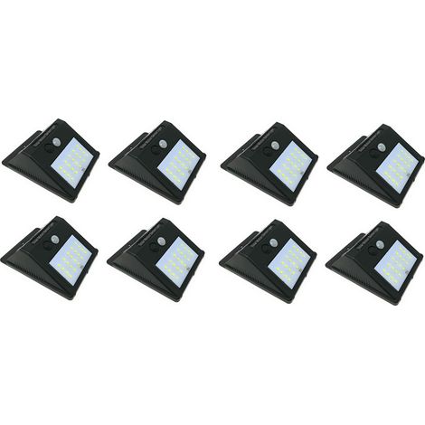 TEMPO DI SALDI 8 X Faro 20 Led Con Pannello Solare E Sensore Di Movimento Faretto Crepuscolare (1/5)