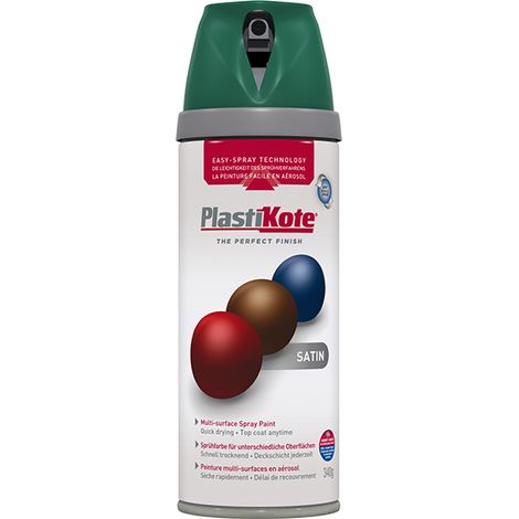 PlastiKote Twist & Spray Satin Paint - Hunter Green 400ml