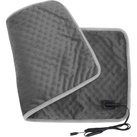 Coussin Chauffant USB, 3 Réglages de Température Réglables, Tapis Chauffant en Fibre Synthétique pour Animaux de Compagnie, Doux pour la Peau, pour Chiens et Chats, avec (Gray) (1/5)