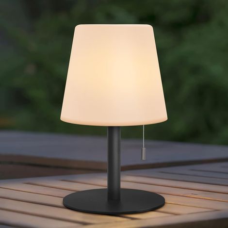 (Noir) Lampe de Table sans fil Blanc chaud Dimmable Lampe Table exterieur Rechargeable IP54 étanche Décoration idéale pour votre maison et votre jardin Table à manger (1/5)