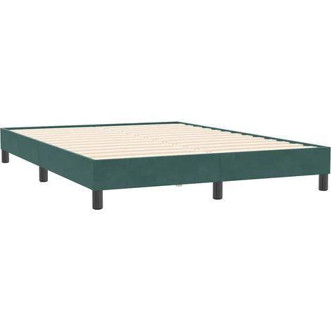Boxspringbett ohne Matratze Dunkelgrün 160x210 cm Samt vidaXL