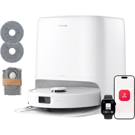 Roborock Qrevo 2 Pro Set Saugroboter mit Wischfunktion - 25.000 Pa HyperForce Saugkraft, Anti-Verheddern Doppelbürste, Automatisches Wischtuch-Anheben bei Teppichen, Selbstreinigende Multifunktionssta (1/5)