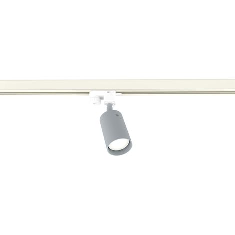 LUMICOM  FORM Track, 1X GU10, max 33W, metallo, grigio, D.6cm (1/4)