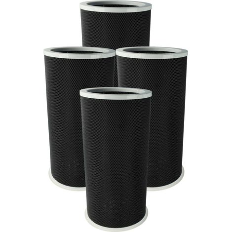 vhbw 4x Aktivkohlefilter kompatibel mit Xiaomi SCG4011TW (+ RFID), SCG4021GL Luftreiniger - Luftfilter Schwarz Grau
