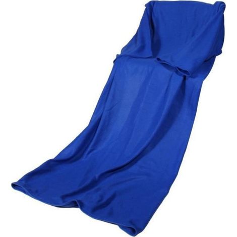 Duvet avec Manches Adulte, Home Winter Warm Fleece Snuggie Couverture Couverture Robe avec manches (Bleu) (1/3)