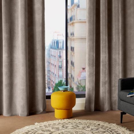 Rideau Tamisant "Lilou" 140x260cm Taupe (1/4)