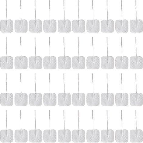 40 électrodes pour appareil TENS, 2x2 électrodes pour stimulateur musculaire EMS, électrodes d'électrothérapie (1/4)