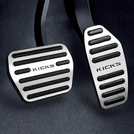 Revêtement des pédales d'accélérateur, de frein et d'essence pour Nissan Kicks P15 (2016-2022) - Accessoires Pédales Argent (1/5)