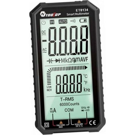 Automatic Digital Multimeter Voltmeter AC DC Full Screen Measuring Tool Equipment (1/4)