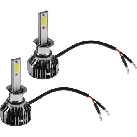 Ampoules LED H1 6000lm Phares Auto Lumière Blanche 6000K Pleins (1/5)