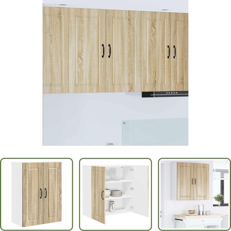 Holzschrank - Küchenschrank Sonoma-Eiche 80 x 31 x 80 cm Holzwerkstoff (1/5)