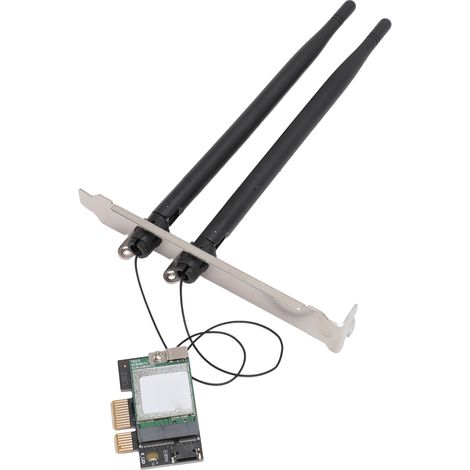 Carte réseau 5G 2,4 GHz / 5 GHz 867 Mbps double bande 802.11ac BT4.1 Plug and Play PCIe WiFi pour ordinateur sous Windows, antenne non détachable (1/5)