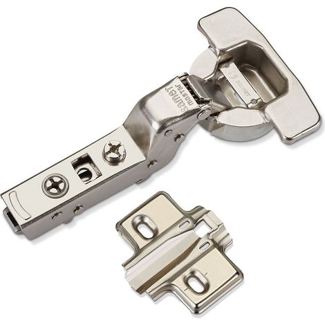 MASTER TOOLLESS Topfband T45 gedämpft Innenanschlag 110° mit Langlochverstellung Möbelscharnier Schrankscharnier (1/5)