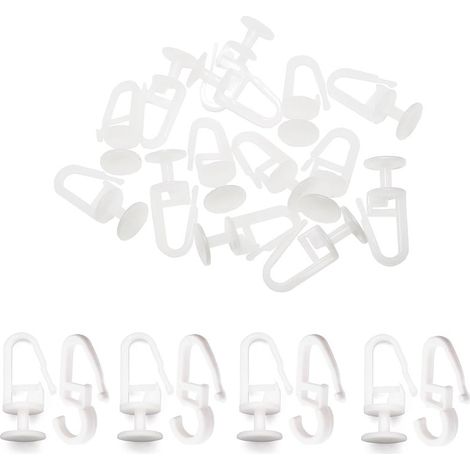 Accessoires pour rideaux : 50 nano-poulies et 50 poulies en forme de S