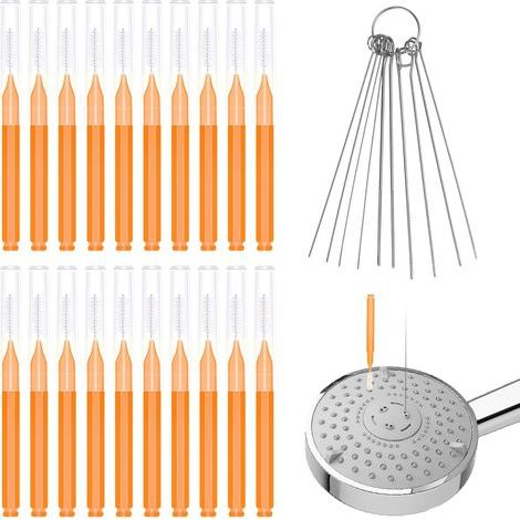 30pcs Kit Nettoyant Pommeau de Douche, Brosse Nettoyage Pommeau de Douche Multi-Tailles Brosse de Nettoyage Anti-Colmatage pour Salle de Bain Petit Trou Espace Buse Fente de Fenêtre (1/5)