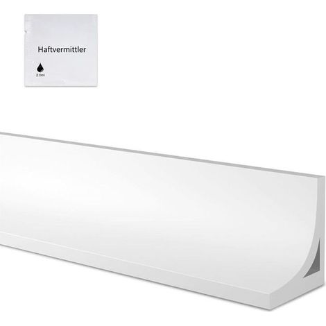 Seuil de douche 1 m silicone, barrière d’étanchéité hauteur 3 cm, bande anti fuite autocollante, protection eau salle de bain, sol humide et douche sans débordement facile entretien, blanc (1/5)