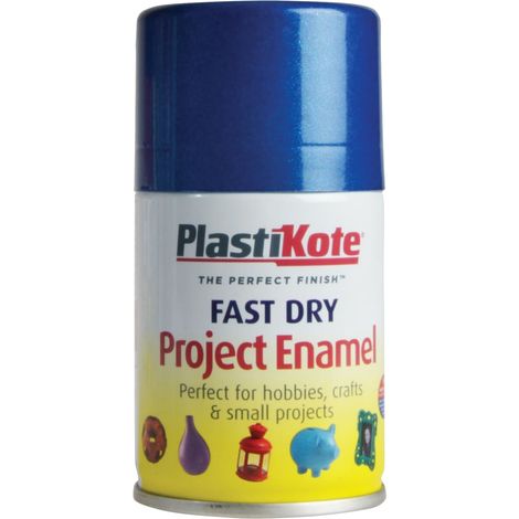 PlastiKote 440.0001350.046 Fast Dry Metallic Blue Enamel Aerosol Spray - 100ml (1/2)