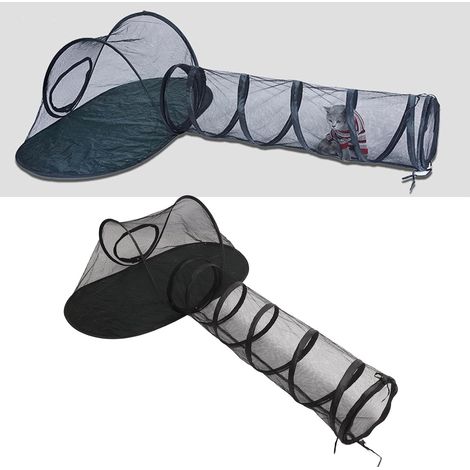 Enclos d'extérieur pour chat - Tente respirante avec tunnel - Pliable et portable - Avec beaucoup d'espace pour chiens et chats (1/5)