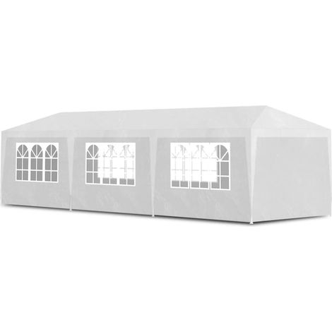 Partyzelt 3x9 m Weiß vidaXL (1/6)