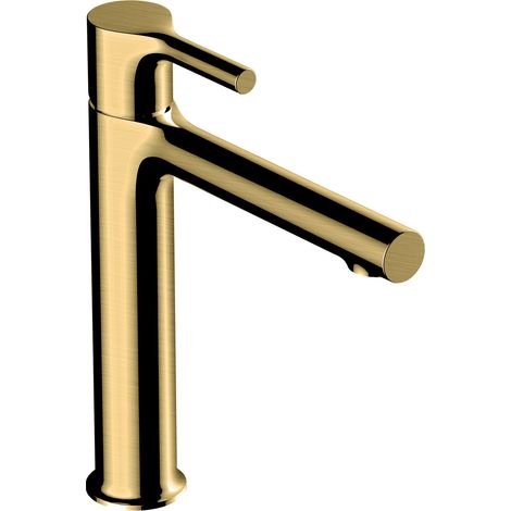 RAK Sorrento Brushed Gold Mid Height Basin Mixer Tap - RAKSOR3016G (1/2)