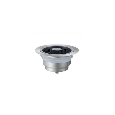Évier de cuisine Passoire et bouchon Combo en acier Universel 3 en 1 Coquille en acier inoxydable avec Passoire Anti-colmatage,pour un trou d'évier de 78-81m (1/4)