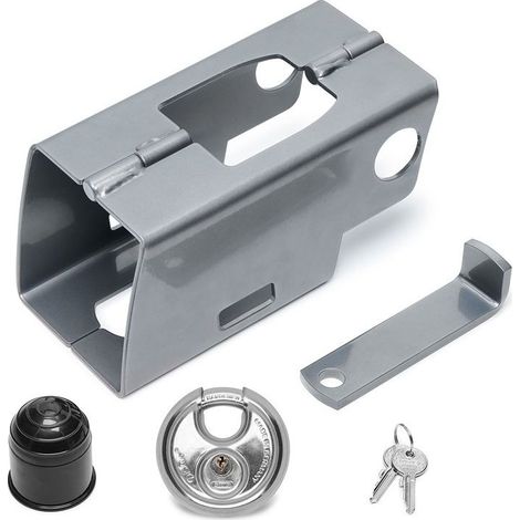 Sangles de verrouillage de remorque, sécurité de remorque couplée et non couplée, cadenas de remorque, sécurité de remorque haute sécurité/gris (1/4)