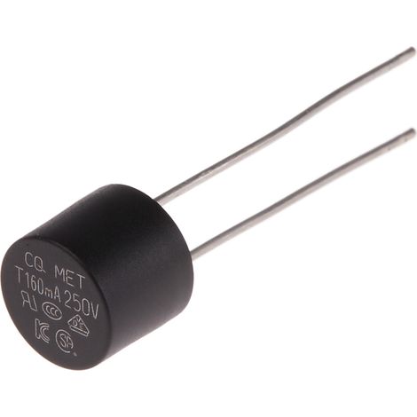 Fusible non réarmable filaire RS PRO, Sortie Radiale, 160mA 250V