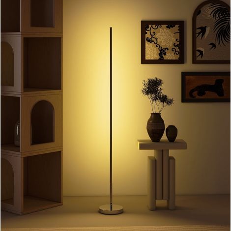 Lampadaire LED à température de couleur réglable 20 x 20 x 150 cm argent DESVIAE (1/5)