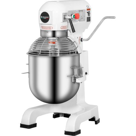 Batteur planétaire blanc 20 Litres (3 vitesses) avec 3 accessoires PREMIUM - GOLDINOX (1/4)