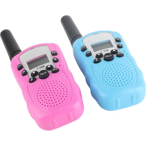 Lot de 2 talkies-walkies pour enfants, longue portée de 3 km, interphone portable, robuste et anti-interférences, radio bidirectionnelle pour activités de plein air. (1/5)
