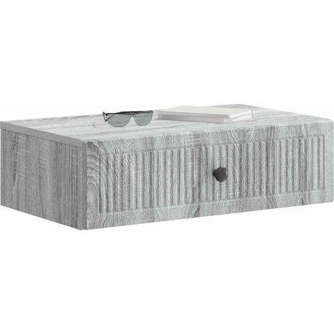 Maison Exclusive - Tavolino da Parete Laterale Grigio Sonoma 59 x 34,5 x 17 cm