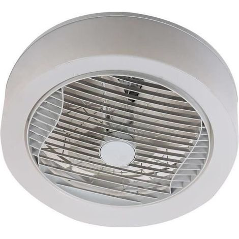 AIR-LIGHT CROWN - Ventilateur de plafond blanc Ø40cm 95W avec couronne d'éclairage LED