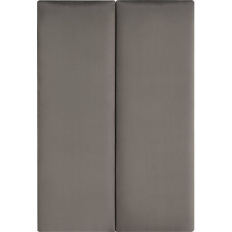 Set de 2 coussins muraux en velours 90 x 30 cm gris foncé (1/5)