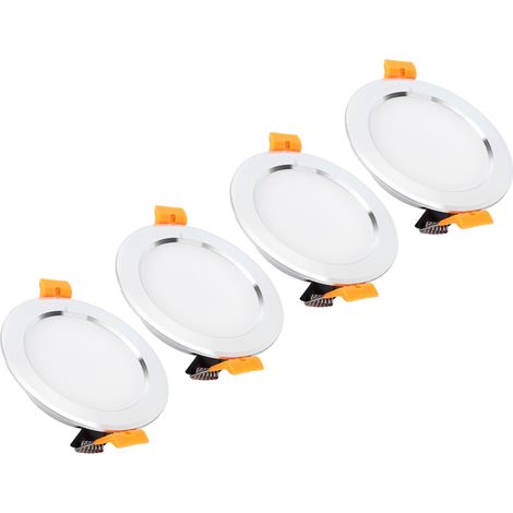 spots LED ronds encastrables 12V 3W blanc, kit de 4 pièces, projecteurs de plafond pour camping-car, bateau, van, éclairage intérieur DC 12V (1/5)