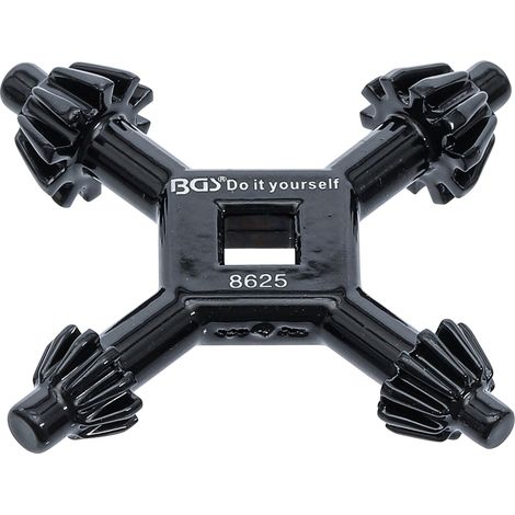 Llave de cruz para portabrocas  universal  Ø 4 / 5,5 / 6 / 7 mm (1/3)