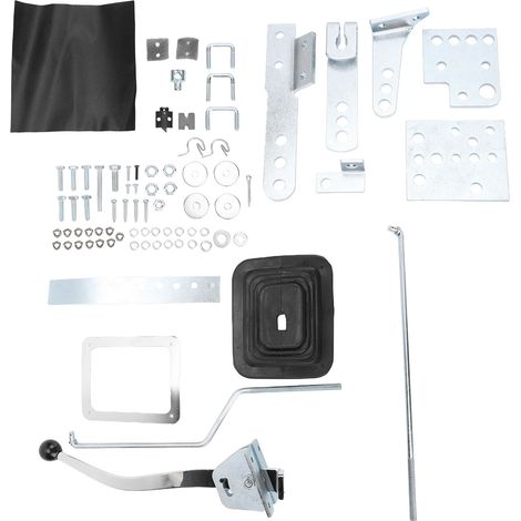Kit levier vitesse plancher automatique 3/4 vitesses – Levier 11in bouton noir MR Gasket 7668 remplacement TH350 TH400 700R4 (1/5)